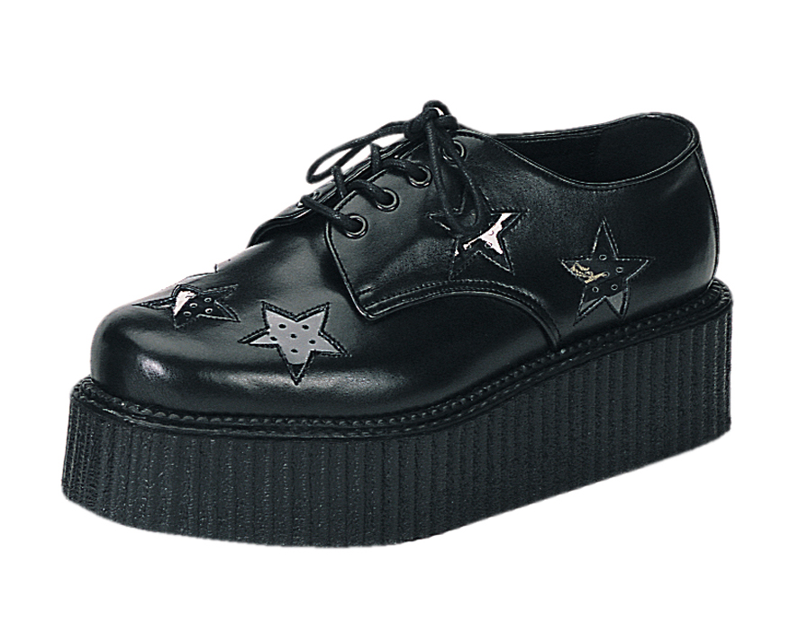 *CREEPER-404, BLK PU/CLR PVC STAR CREEPER